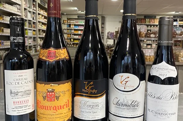Vins rouges de Bourgeuil, Chiroubles, Morgon, Chapoutier à à la Cave à Vins d'Auvers-sur-Oise - 95