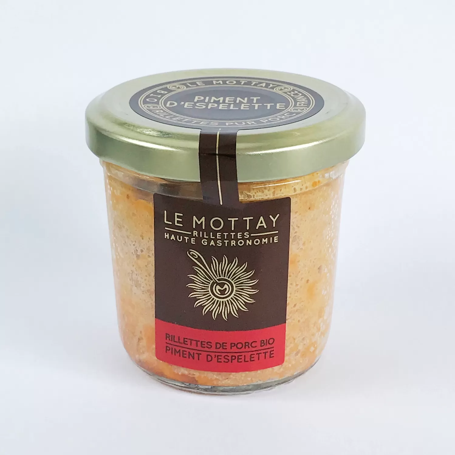 Rillettes de porc bio au piment d'Espelette 90g