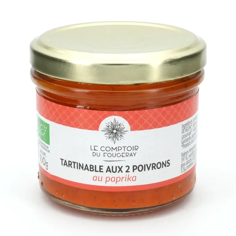 Tartinable BIO aux 2 poivrons et au paprika doux 100g