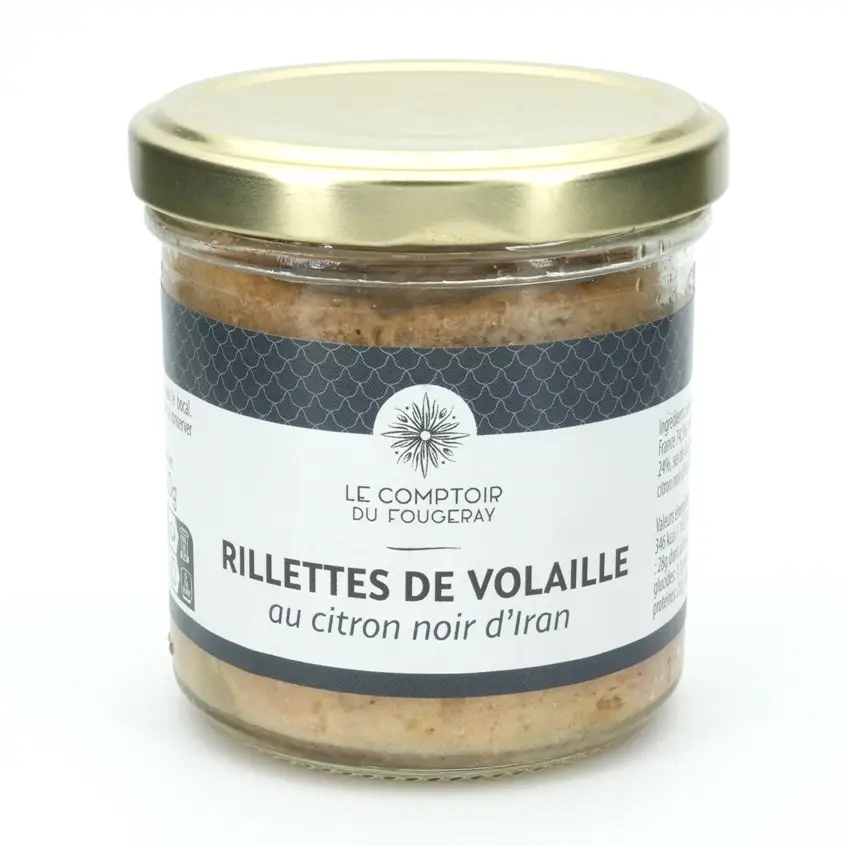 Rillettes de volaille au citron noir d'Iran 120g