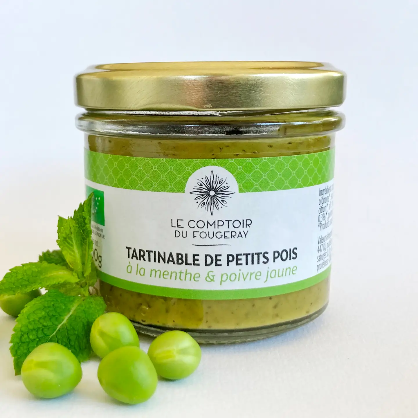 Tartinable BIO de petits pois à la menthe 100g