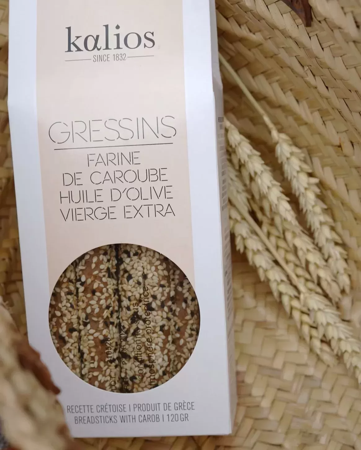 Gressins farine de caroube huile d'olive