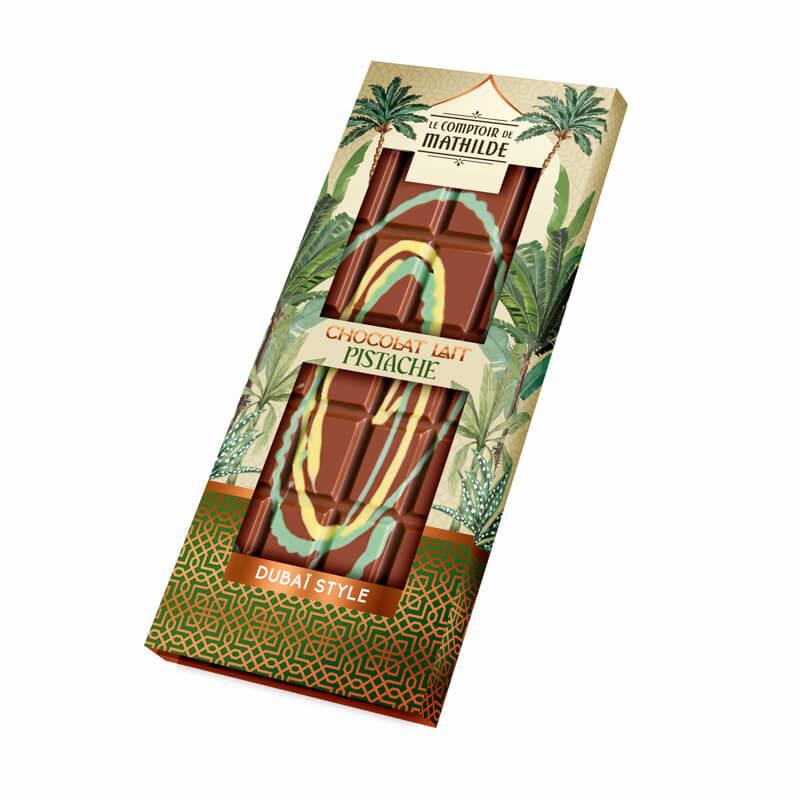 Chocolat lait pistache Dubai style
