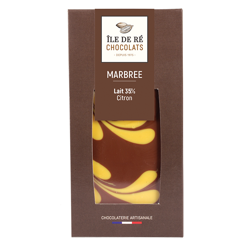 Tablette lait marbree citron 100g