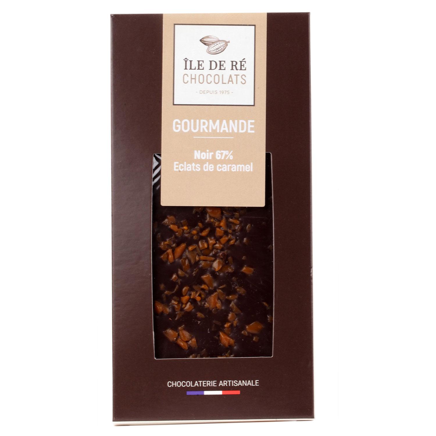 Tablette noir eclat de caramel 100g