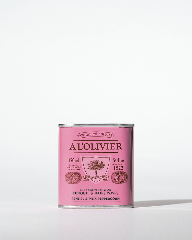 Huile d'olive fenouil & baies roses